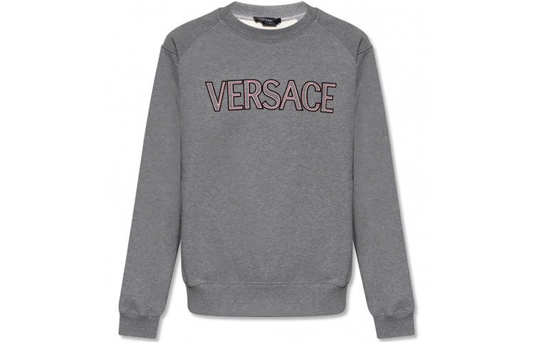 VERSACE VERSACE Sweatshirts Men's Gray Crew Neck Moderate