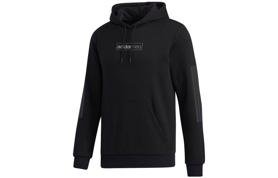 Adidas Neo Sweatshirts Men's Black Hooded Moderate Regular