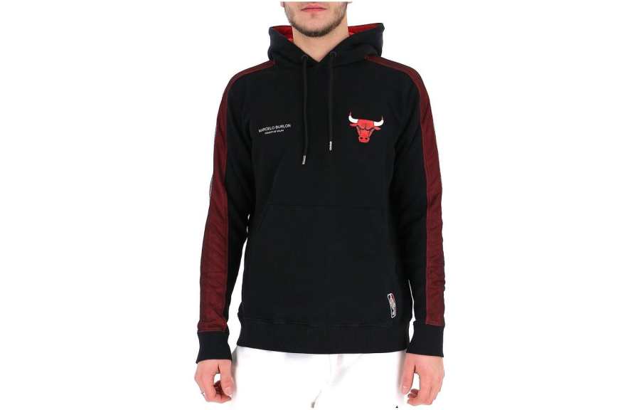 Marcelo Burlon Sweatshirts Men's Black Hooded Moderate Regular