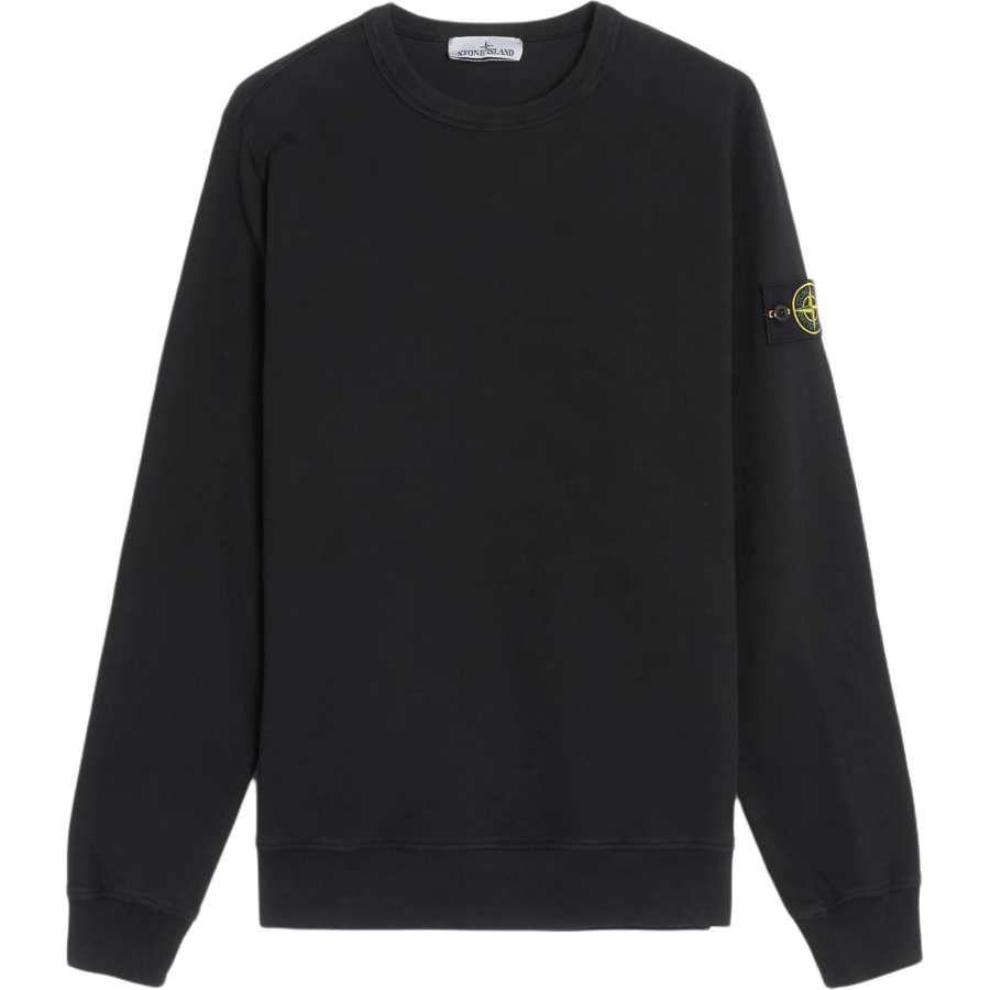 STONE ISLAND FW23 Compass-badge Cotton Sweatshirt Black