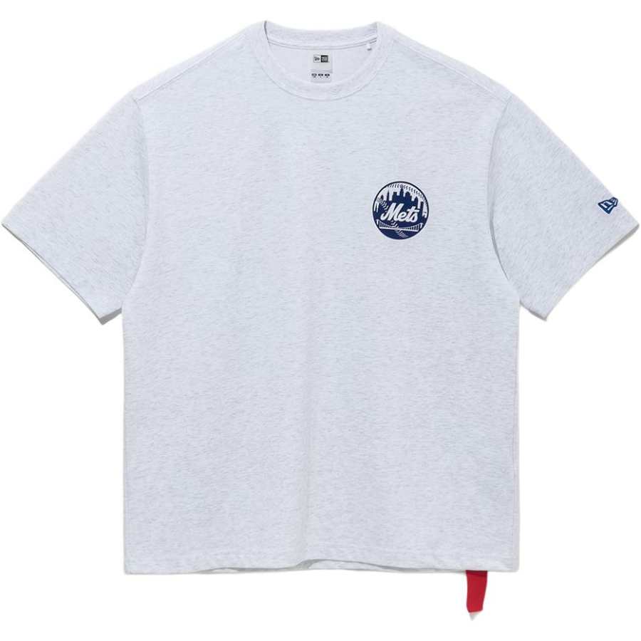 New Era T Shirt Unisex Heather Gray