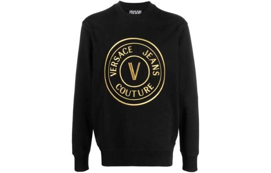 VERSACE JEANS Couture Logo Embroidered Crewneck Sweatshirt