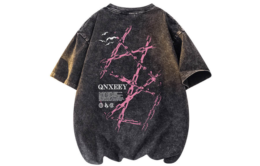Qnxeey T Shirts Unisex Crew Neck Moderate Heavyweight