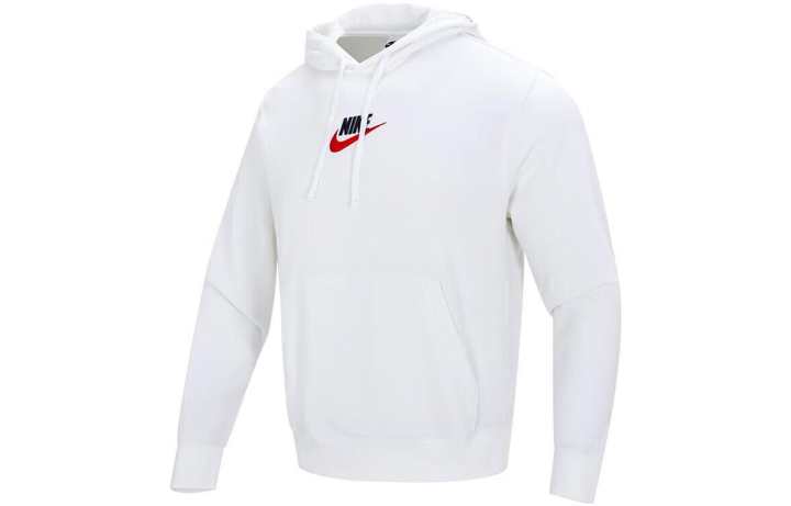 Nike Nike Sweatshirts Men's White Hooded Non Detachable Moderate Regular