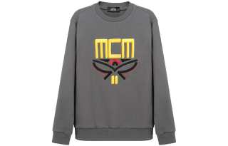 MCM Sweatshirts Men's Gray Crew Neck Moderate Regular