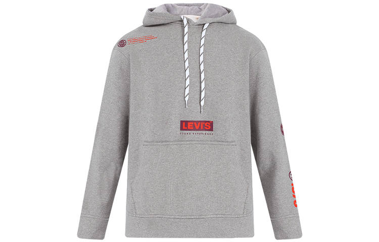 Levis Levis Sweatshirts Men's Gray Hooded Thickened Regular