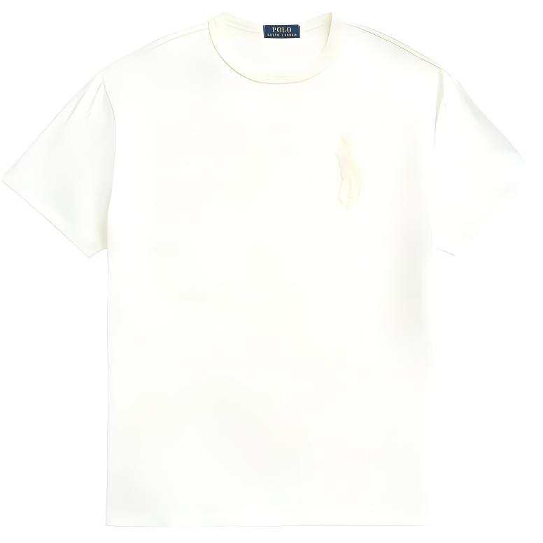 Polo Ralph Lauren Big Pony SS24 T Shirt Classic Version Men's Club Cream