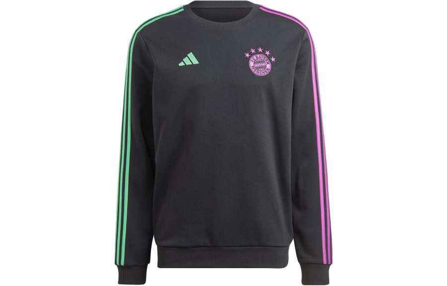 Adidas Adidas FC Bayern Sweatshirts Men's Black Crew Neck Moderate Regular