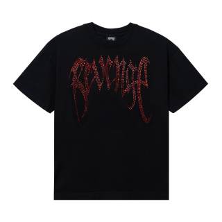 Revenge T Shirts Unisex Black Crew Neck Moderate Straight Fit