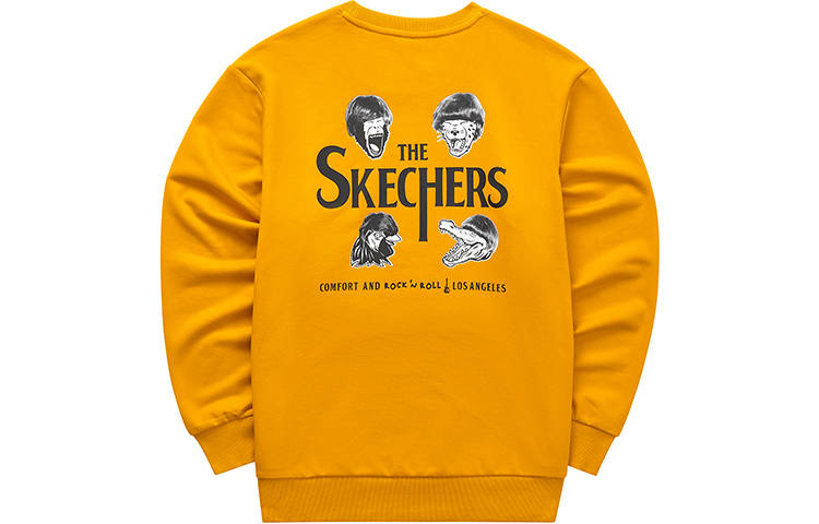 Skechers Funny Monster Sweatshirts Unisex Crew Neck Moderate Regular