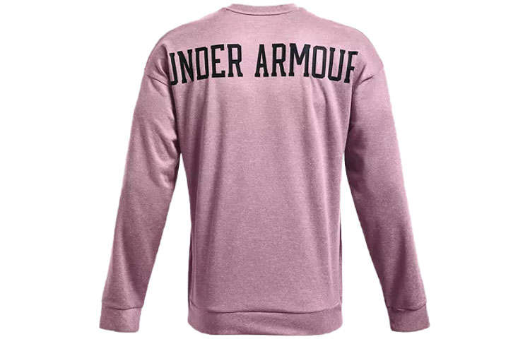 Under Armour RECOVER Sweatshirts Men's Hibiscus Pink Crew Neck Moderate Regular