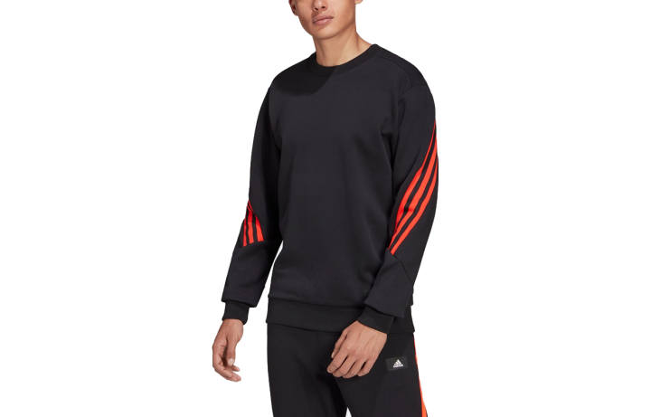 Adidas Adidas Sweatshirts Men's Black Crew Neck Moderate Regular