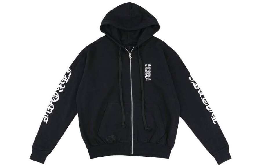 Chrome Hearts logo-print zip-up hoodie