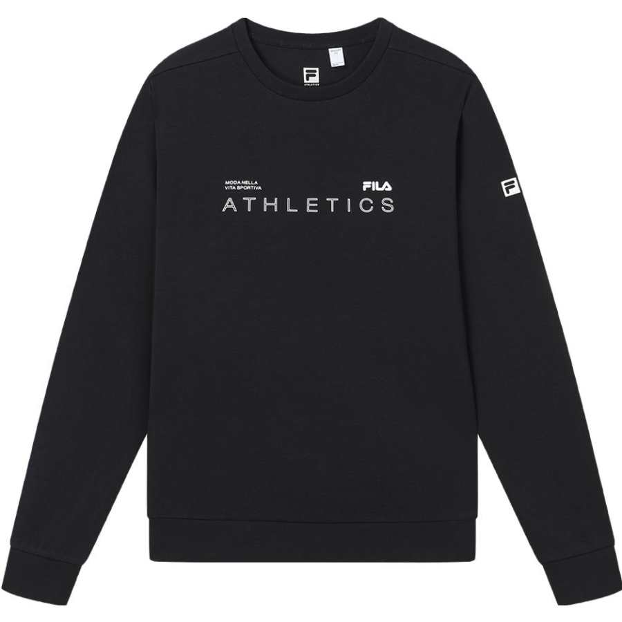 FILA Fitness Sweatshirts Men's Pitch Black Crew Neck Moderate Regular