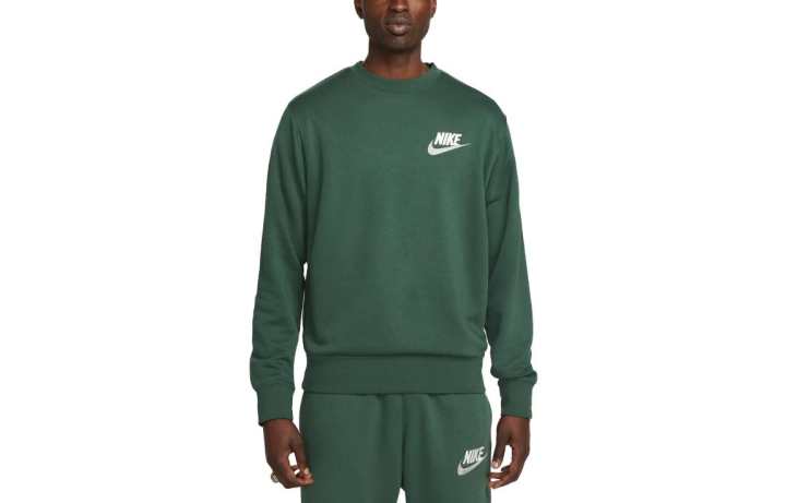Nike Nike Sweatshirts Men's Olive Green Crew Neck Moderate Regular
