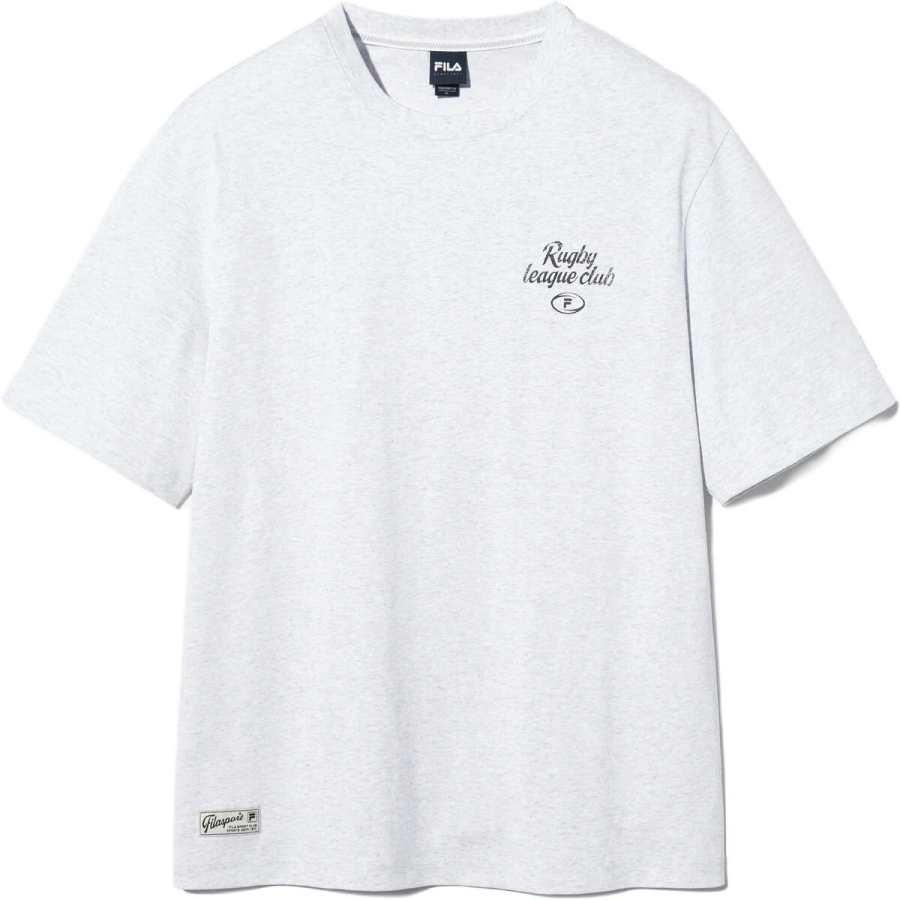 FILA T Shirts Unisex Gray Crew Neck