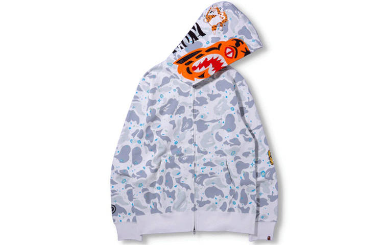 A BATHING APE Bape Space Camo Ponr Shark Hoodie