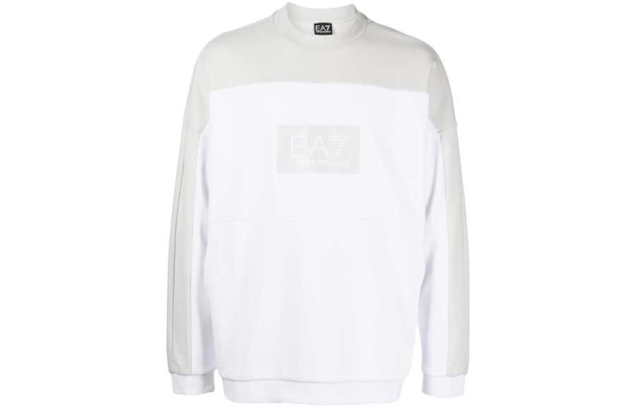 EMPORIO ARMANI 【Previous Season】two-tone logo-print sweatshirt