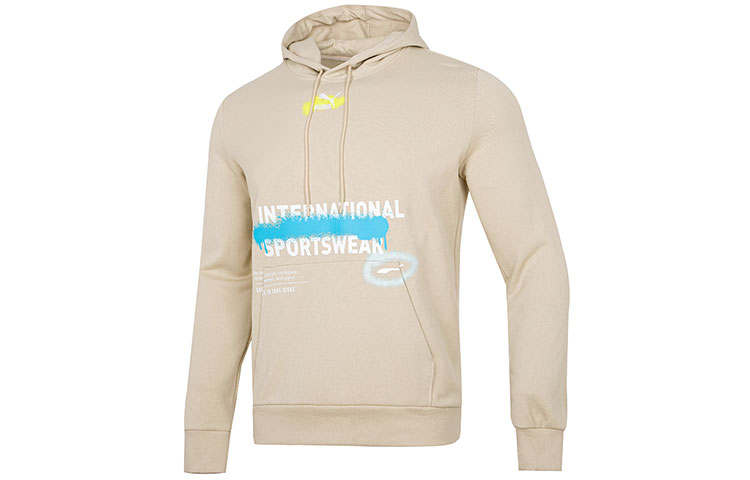 PUMA PUMA Sweatshirts Men's Ecru Hooded Moderate Regular