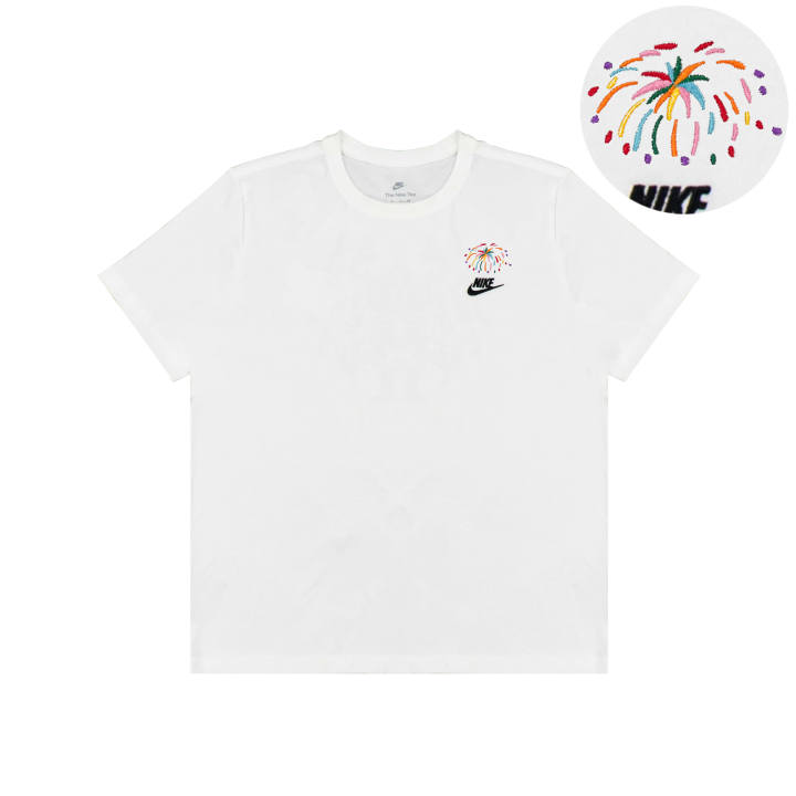 Nike Nike T Shirts Unisex White Crew Neck Moderate Straight Fit