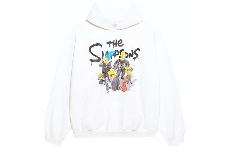 Balenciaga Sweatshirt Loose Fit Men's White