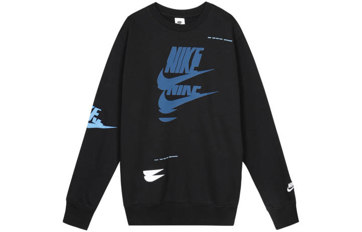 Nike Nike Sportswear Essentials Sweatshirts Men's Black Crew Neck Thickened Regular