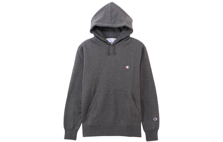 Champion Sweatshirts Unisex Charcoal Gray Hooded Thickened Regular