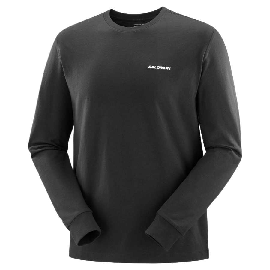 SALOMON T Shirts Men's Black Crew Neck Moderate