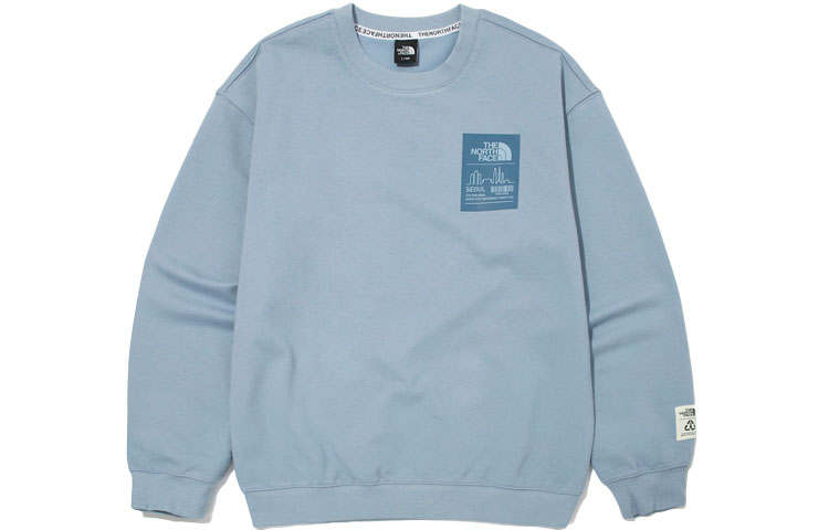 THE NORTH FACE Sweatshirts Unisex Sky Blue Crew Neck Moderate Regular