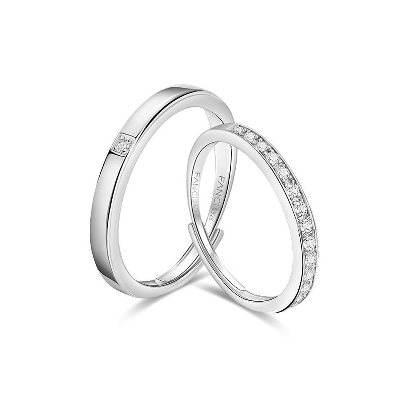FANCI FANCI 925 Sterling Silver Ring Pair Unisex
