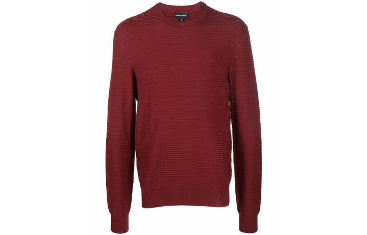 EMPORIO ARMANI Sweatshirts Men's Red Crew Neck Moderate Regular
