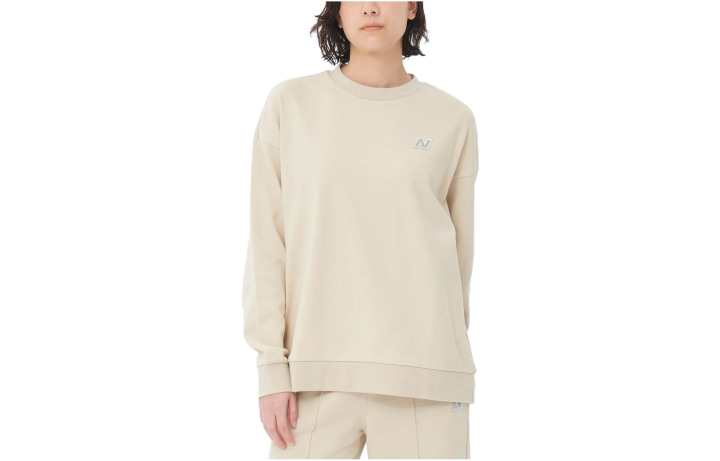 New Balance New Balance Sweatshirts Unisex Beige Crew Neck Moderate Regular
