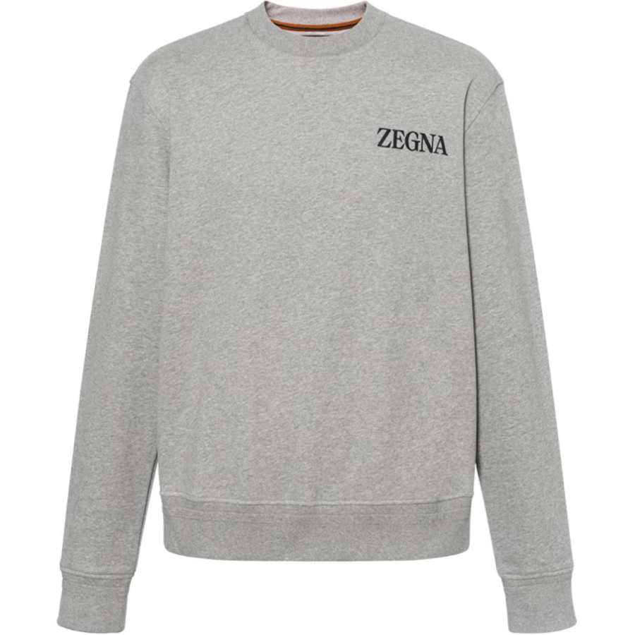Ermenegildo Zegna Logo Embossed Crewneck Sweatshirt