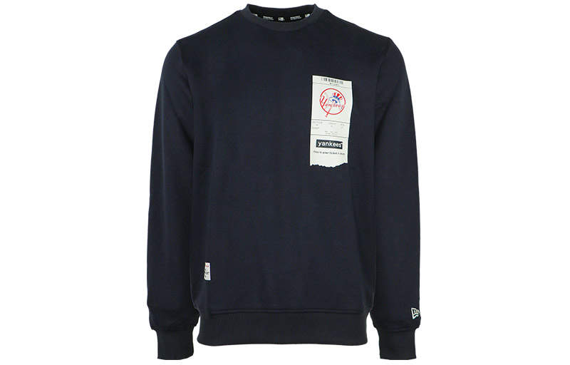 New Era Sweatshirts Unisex Navy Blue Crew Neck Moderate Regular
