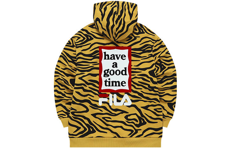 FILA Co Branded Year Of The Tiger Collection Sweatshirts Unisex All Over Print Hooded Non Detachable Moderate