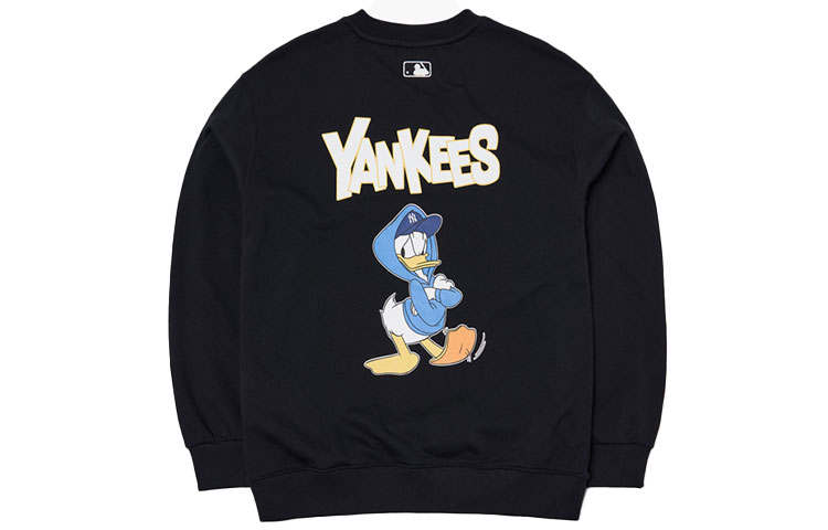 MLB X Disney Mlb X Disney Collaboration Sweatshirts Unisex Black Crew Neck Moderate Regular