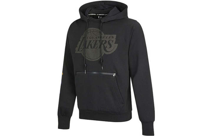 Jordan Jordan NBA Los Angeles Lakers, Casual Sports Thickened And Fleece Lined Pullover Hood Sweatshirt Men's Black