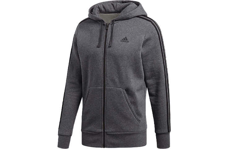 Adidas Adidas Sweatshirts Men's Gray Hooded Moderate Cardigan