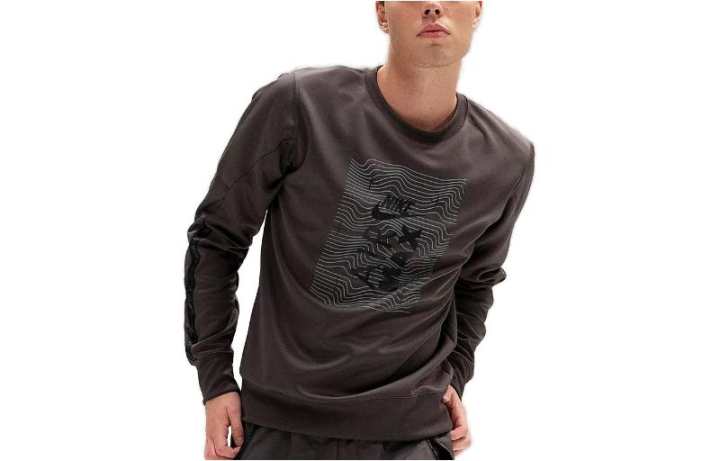 Nike Nike Sweatshirts Men's Dark Gray Crew Neck Moderate Regular
