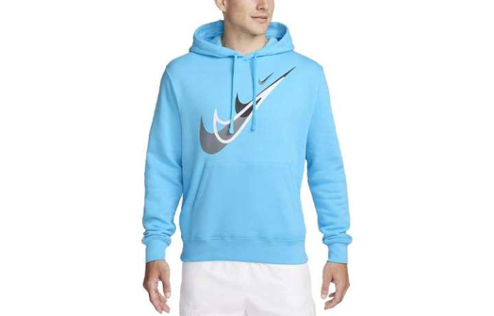 Nike Nike Sweatshirts Men's Sky Blue Hooded Moderate