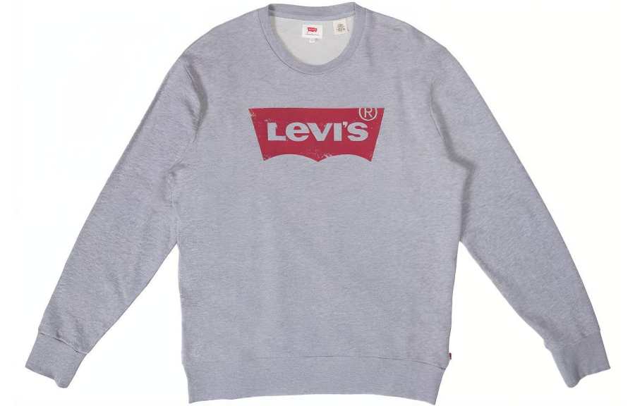 Levis Levis Sweatshirts Men's Gray Crew Neck Moderate Regular