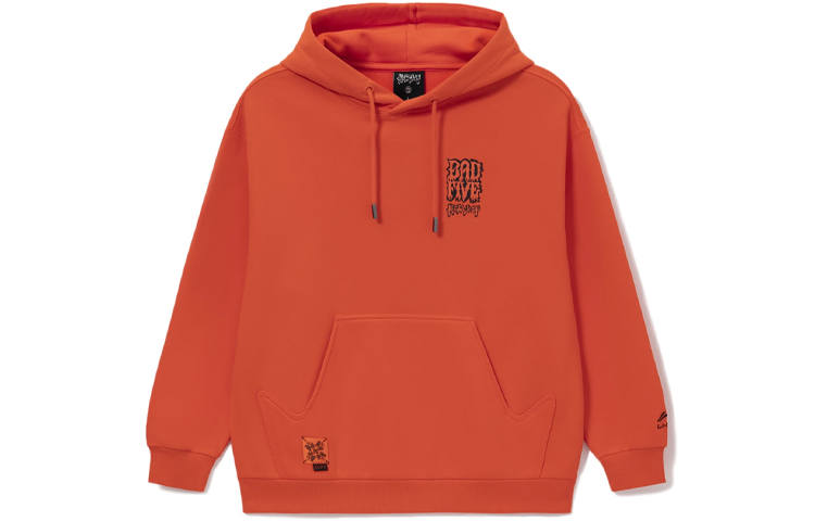Li-Ning Li Ning Badfive Foam Loose Fit Fleece Lined Hooded Pullover Sweatshirt Unisex Orange