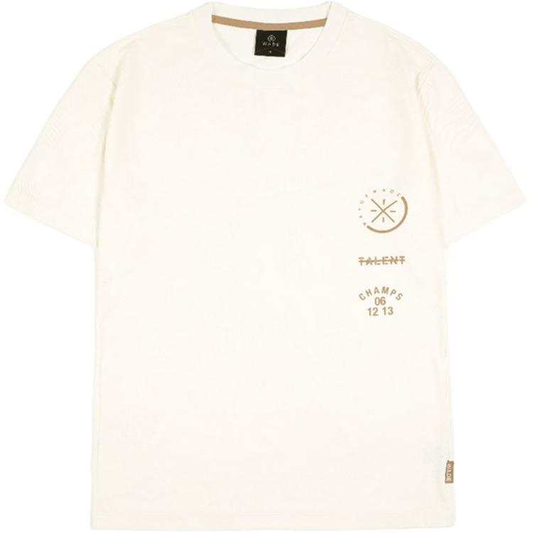 Li-Ning Li Ning T Shirts Men's White Crew Neck Moderate Straight Fit