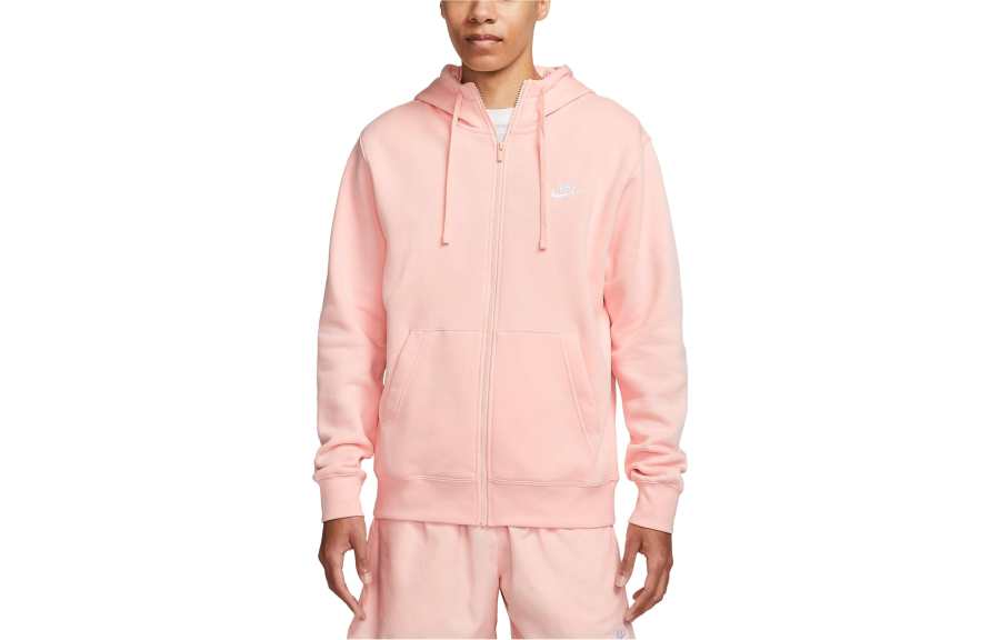 Nike Nike Sweatshirts Men's Pink Hooded Moderate Cardigan