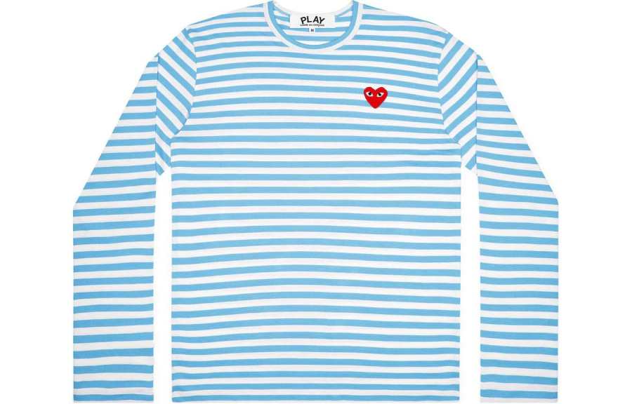 CDG Play CDG Play T Shirt Unisex Blue White