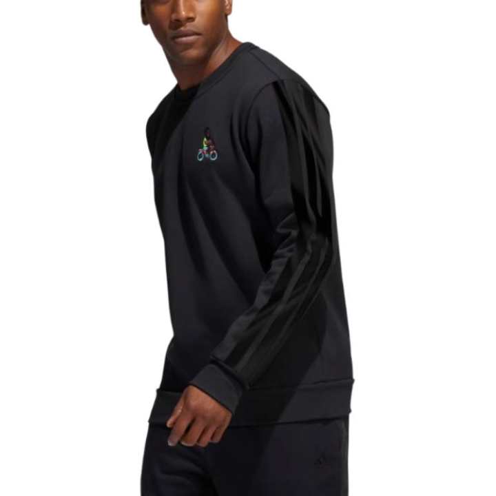 Adidas Adidas Sweatshirts Men's Black Crew Neck Moderate Regular