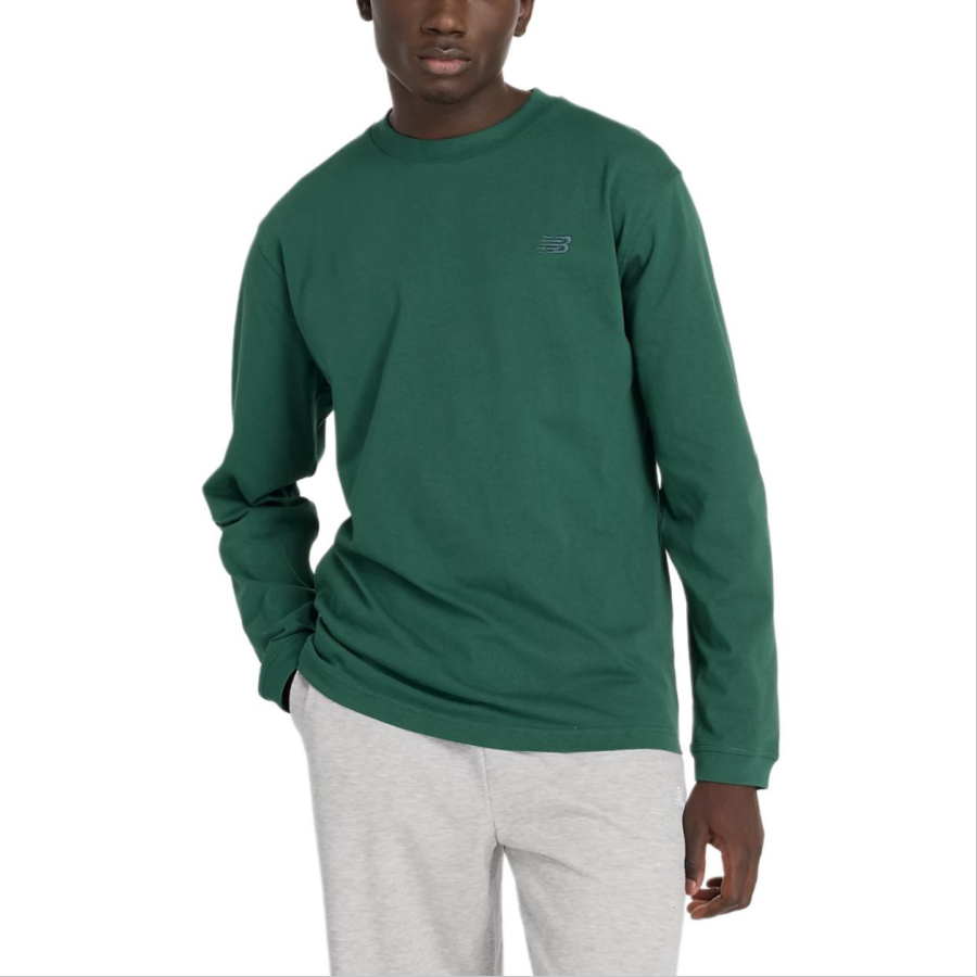 New Balance New Balance Athletics Cotton Long Sleeve T Shirt Men's Green