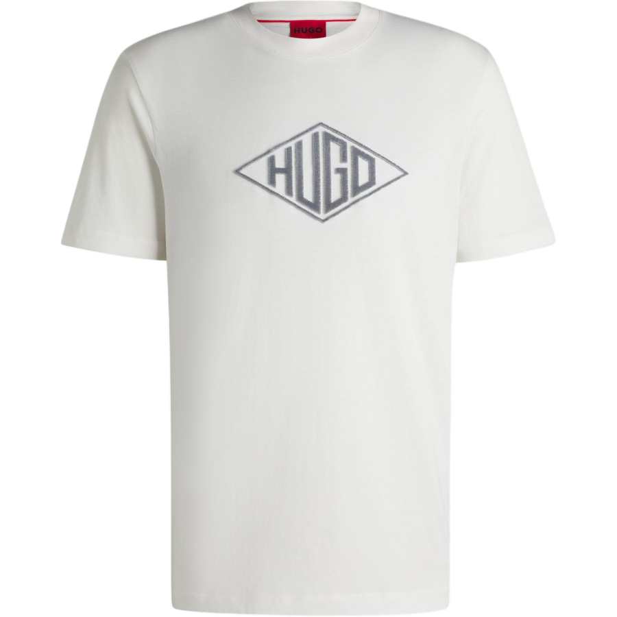 HUGO BOSS Hugo Logo Embroidered Crewneck T Shirt