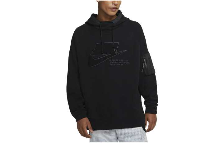 Nike Nike Sweatshirts Men's Black Hooded Moderate Regular