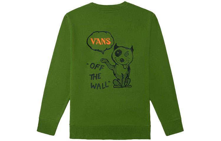 Vans Vans Sweatshirts Unisex Avocado Green Crew Neck Moderate Regular